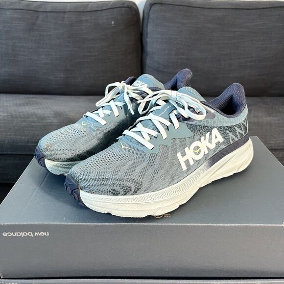 Hoka One One Challenger 7 Trail Running Shoes Mountain Fog Druzy Blue Men Sz 8D - Picture 2 of 12